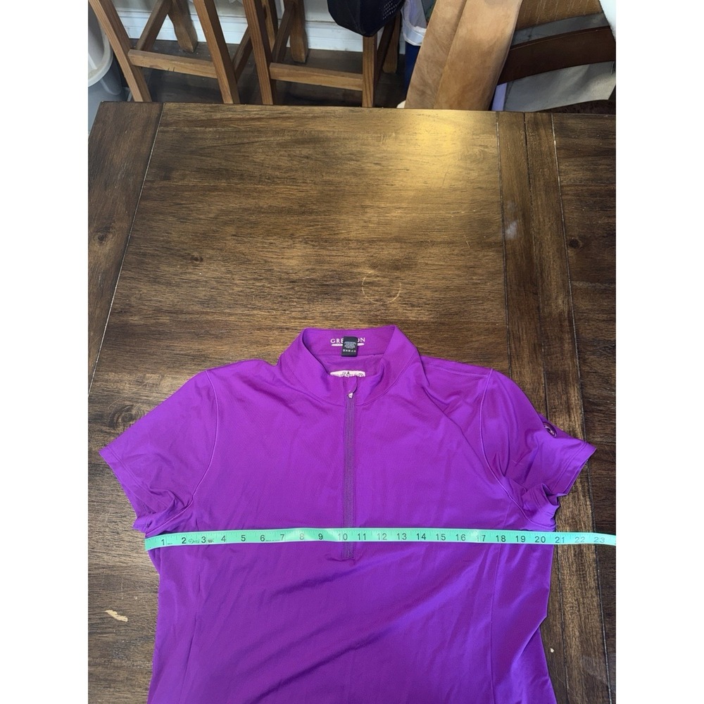 Greyson Women's XL Purple Performance Zip Shirt Athletic Stretch Golf Tennis Run - Picture 7 of 10